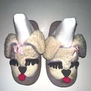 Girls Isotoner Puppy Slippers 2-3